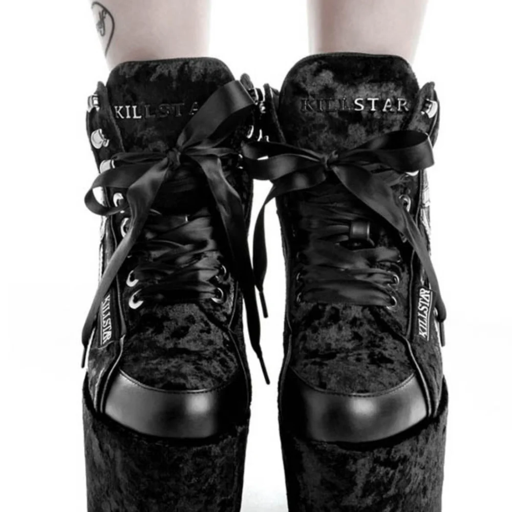 Killstar: Malice Platform Trainer [Velvet], Women's Sz 7 (runs big), Like New - Picture 9 of 13